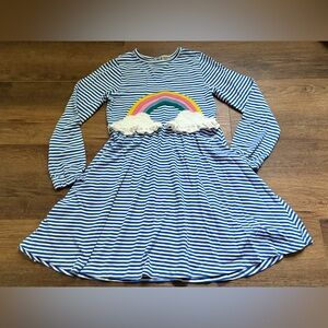 Mini Boden Rainbow Dress girls 9/10